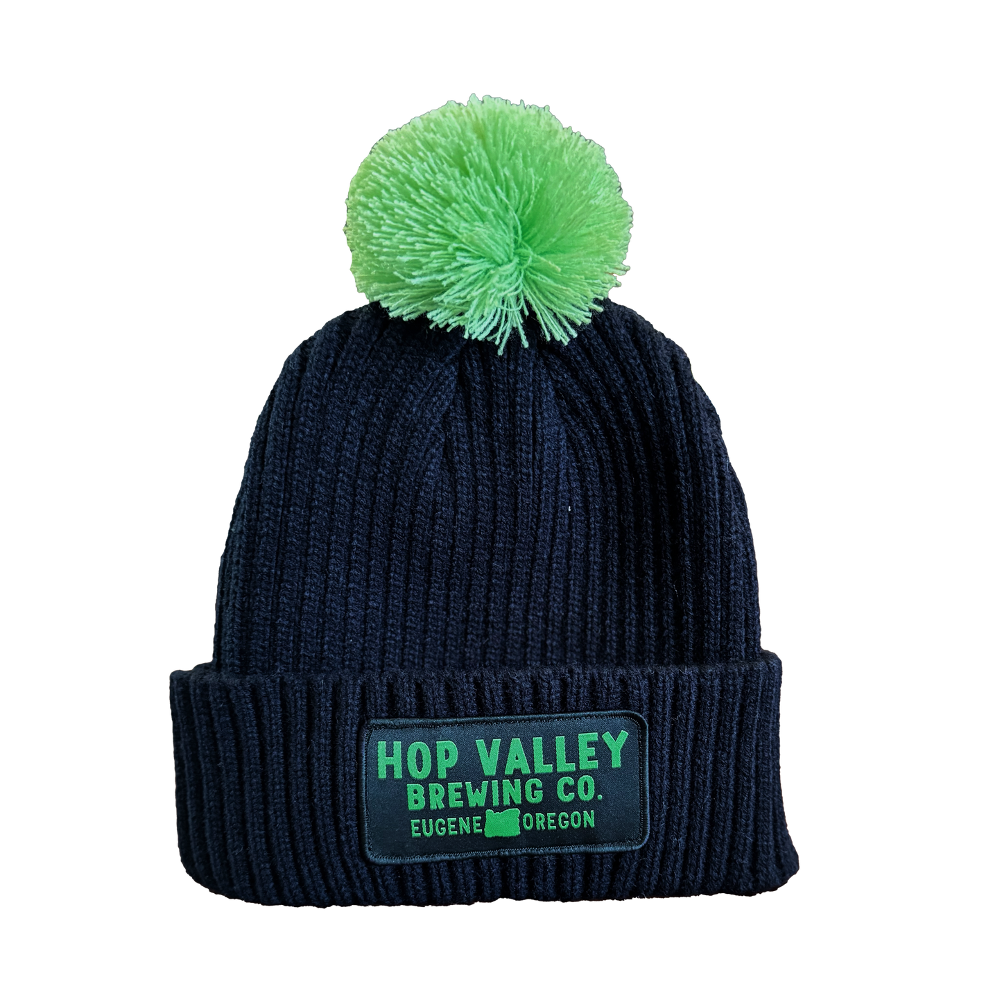 Green Pom Beanie